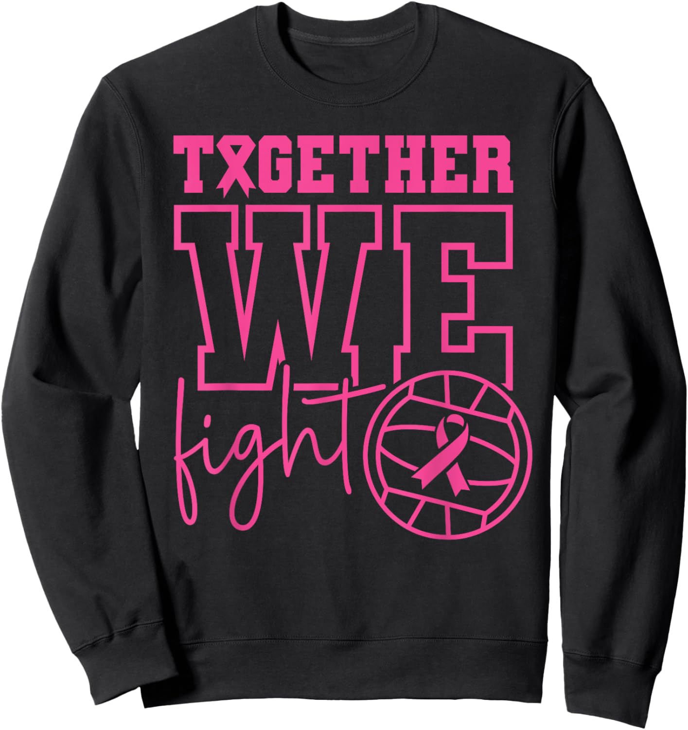 Water Polo Together We Fight Support Breast Cancer Awareness Sweatshirt - Sweatshirt | Black