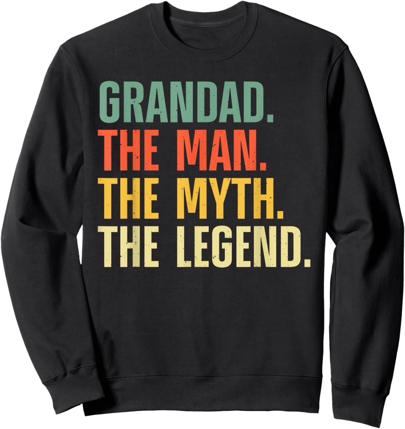 Grandad Art For Grandpa Grandfather From Grandkids Grandad Sweatshirt - Sweatshirt | Black