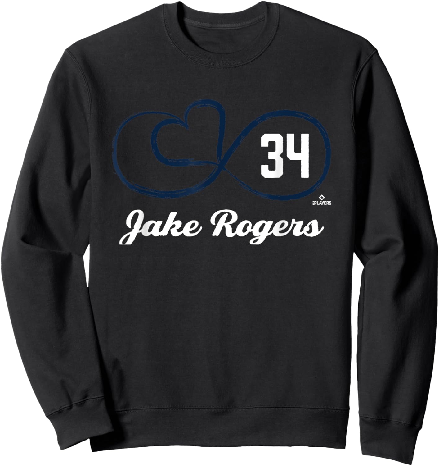 Infinity Love Jake Rogers Detroit Baseball MLBPA Sweatshirt - Sweatshirt | Black