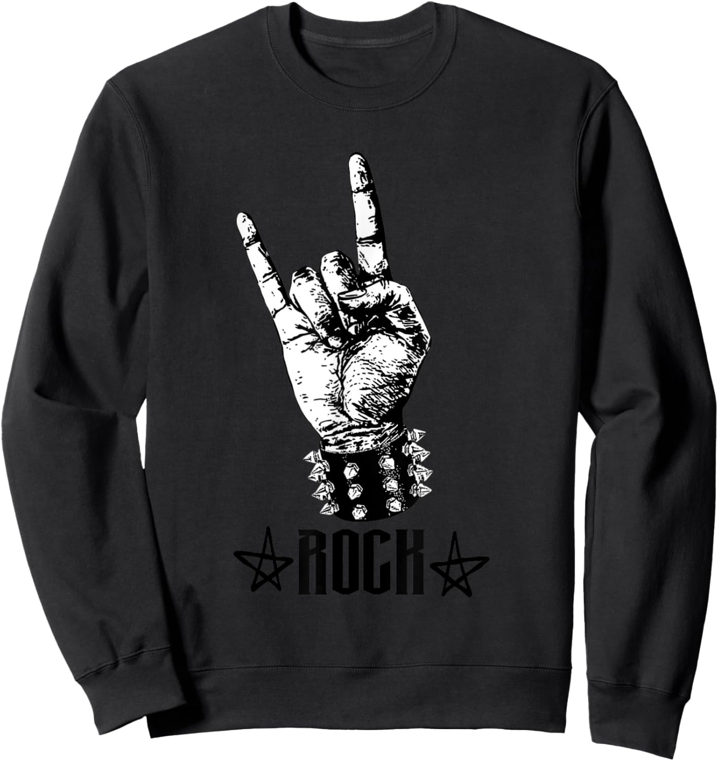 Born To Be Rock Star - Cool Hand Horns Design Sweatshirt - Sweatshirt | Black