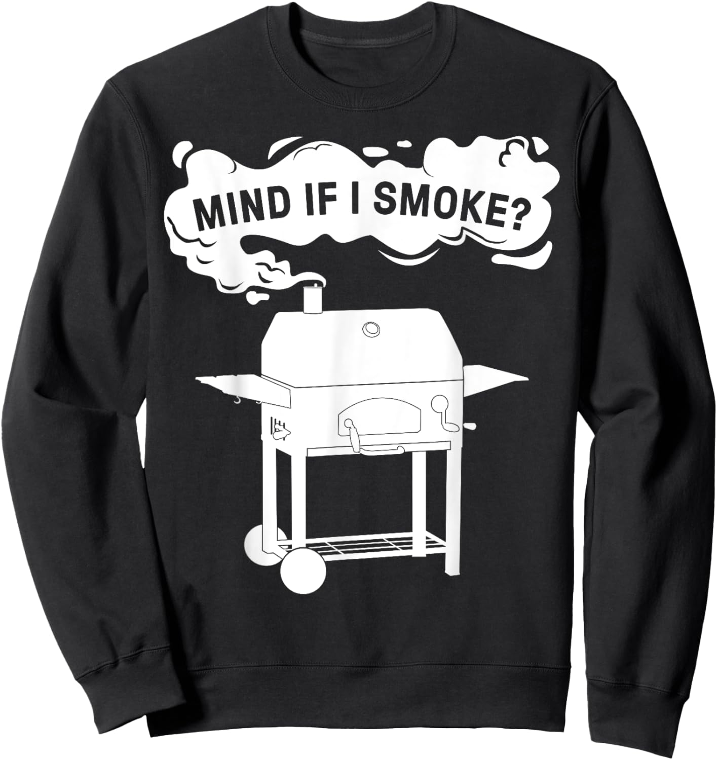 Funny BBQ Art Women Grilling Meat Smoking Barbecue Sweatshirt - Sweatshirt | Black