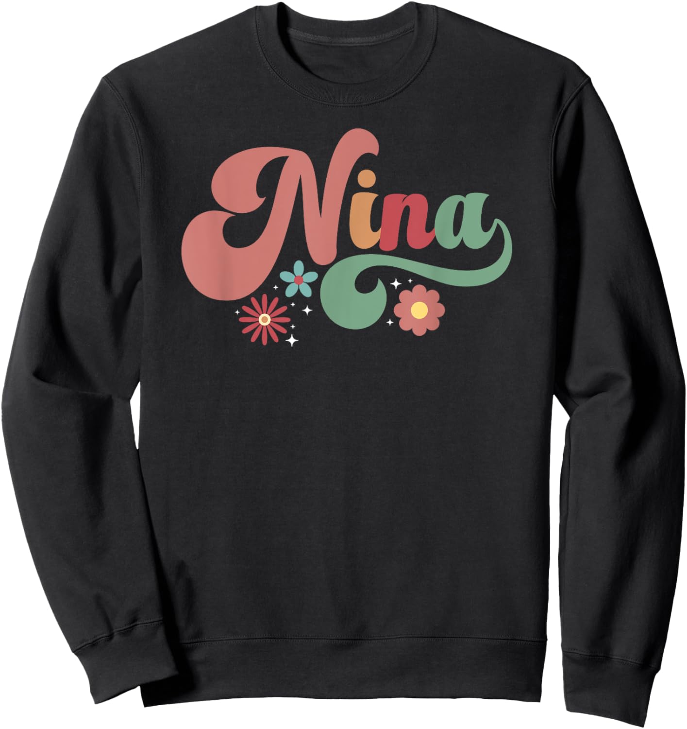 Nina Proud Nina Grandma Nina Grandmother Sweatshirt - Sweatshirt | Black