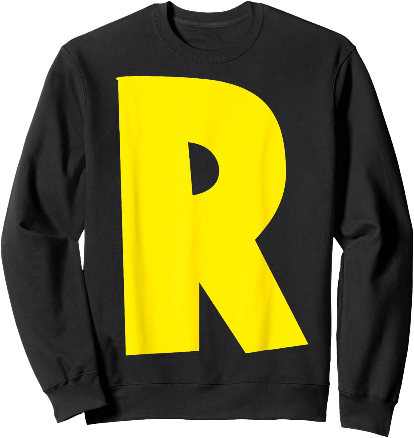 "R" Letter Chipmunk Group Matching Funny Halloween Letter R Sweatshirt - Sweatshirt | Black