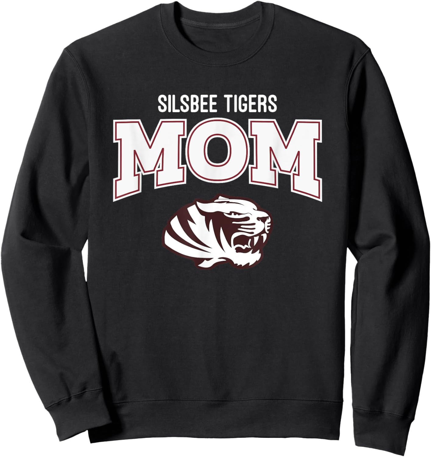 Silsbee Tigers Logo Mom HS Sweatshirt - Sweatshirt | Black