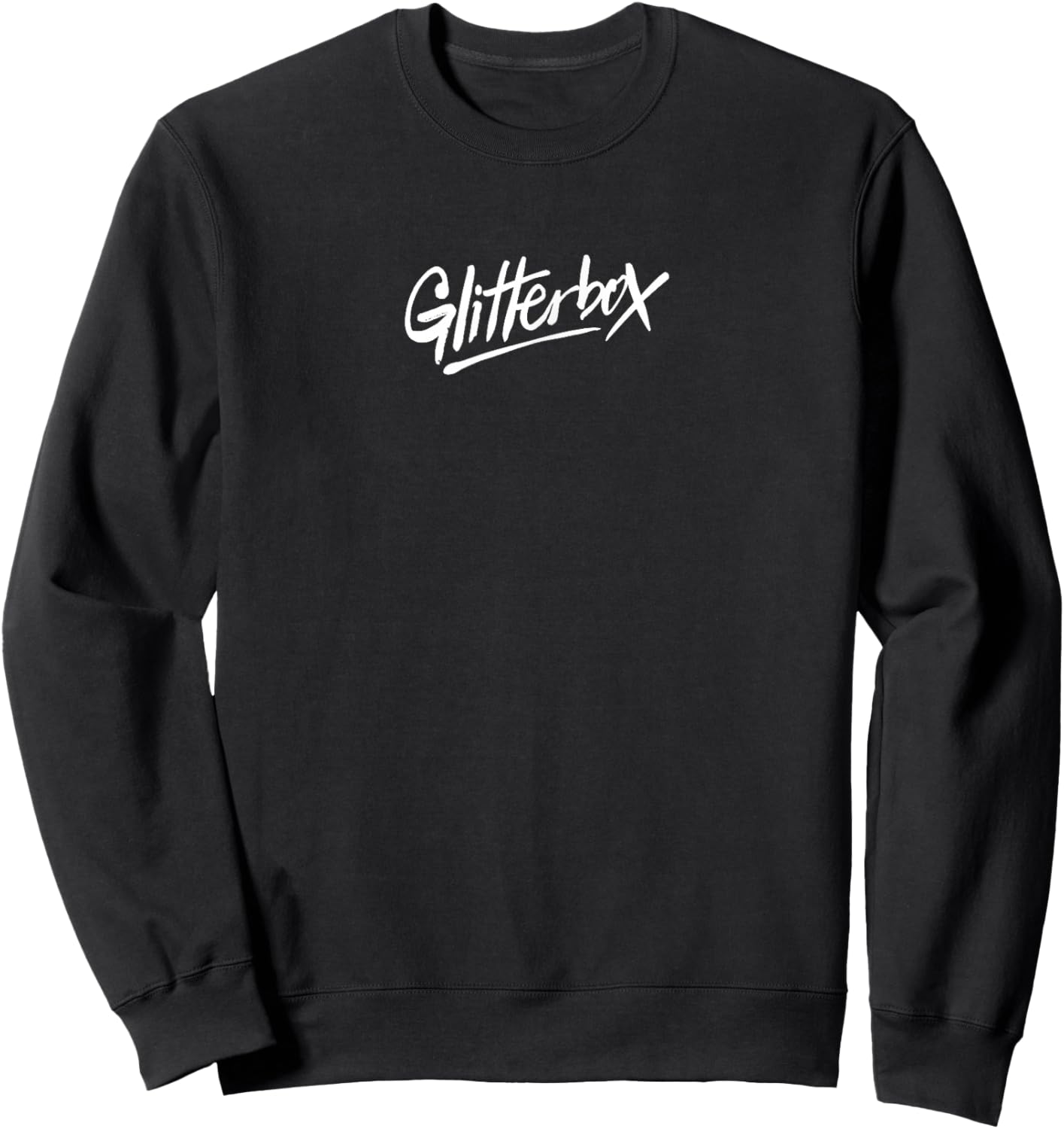 Glitterbox White Logo Small Print Sweatshirt - Sweatshirt | Black