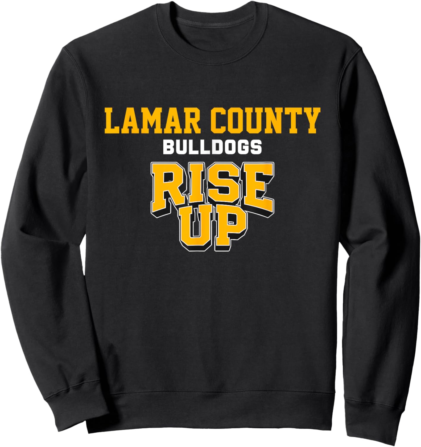 Lamar County Bulldogs Rise Up HS Sweatshirt - Sweatshirt | Black