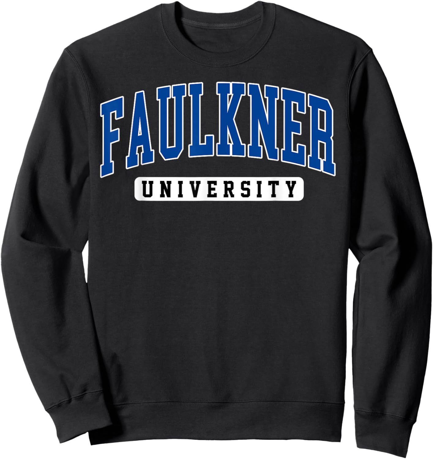 Faulkner University Arch Vintage Sports Design Women Sweatshirt - Sweatshirt | Black
