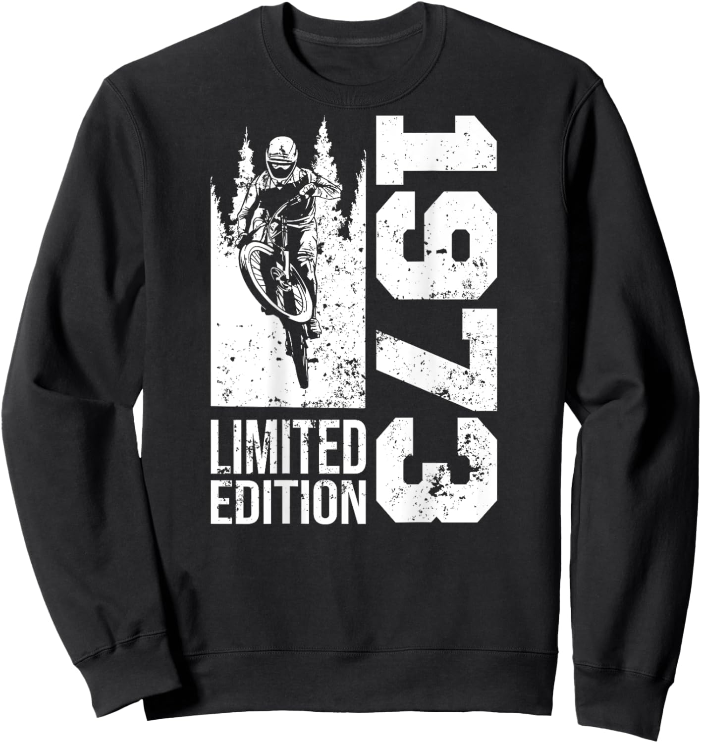 Vintage 1973 born Birthday cycling Mountain-Bike MTB-Bicycle Sweatshirt - Sweatshirt | Black