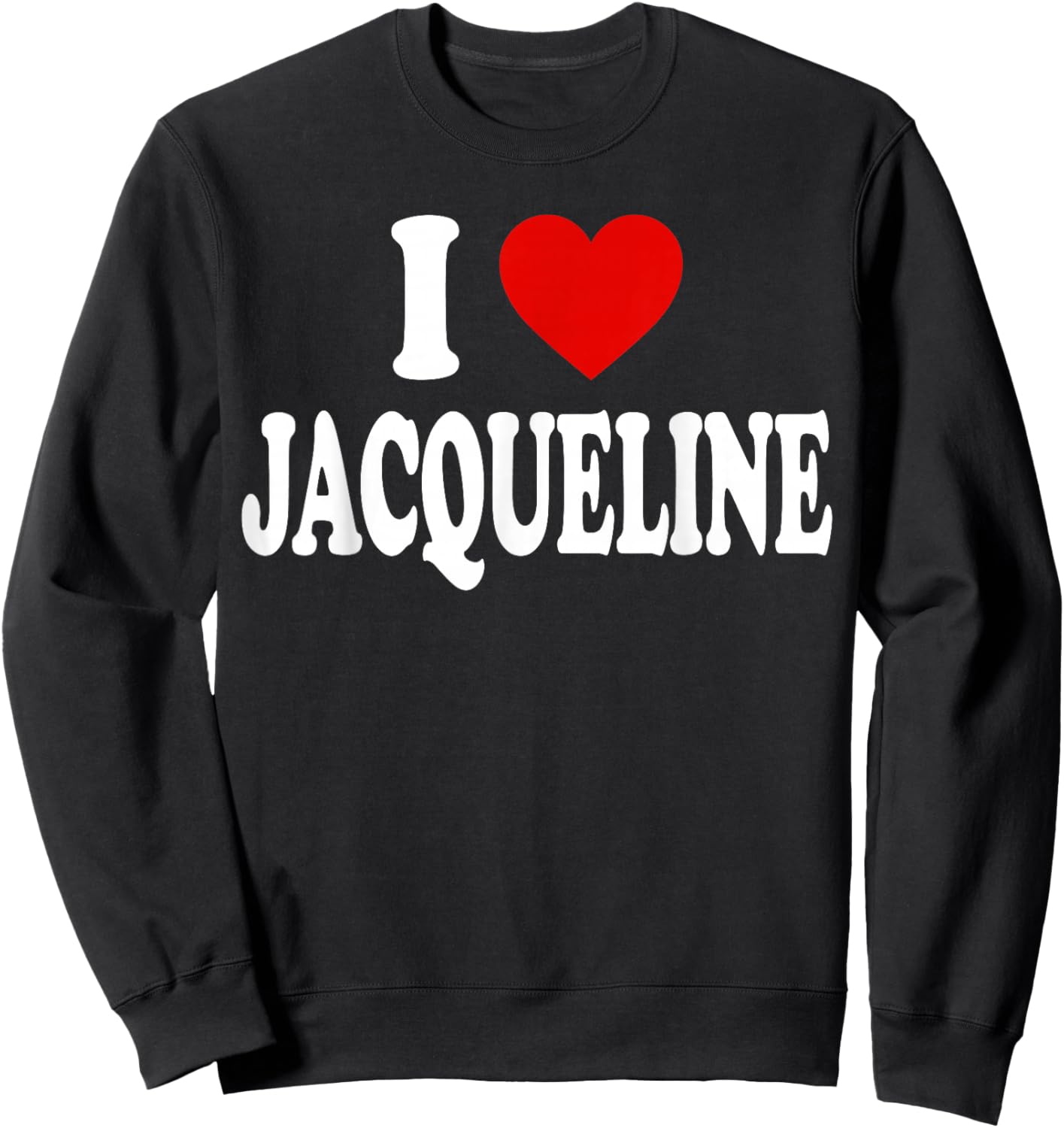I Heart Love Jacqueline Sweatshirt - Sweatshirt | Black