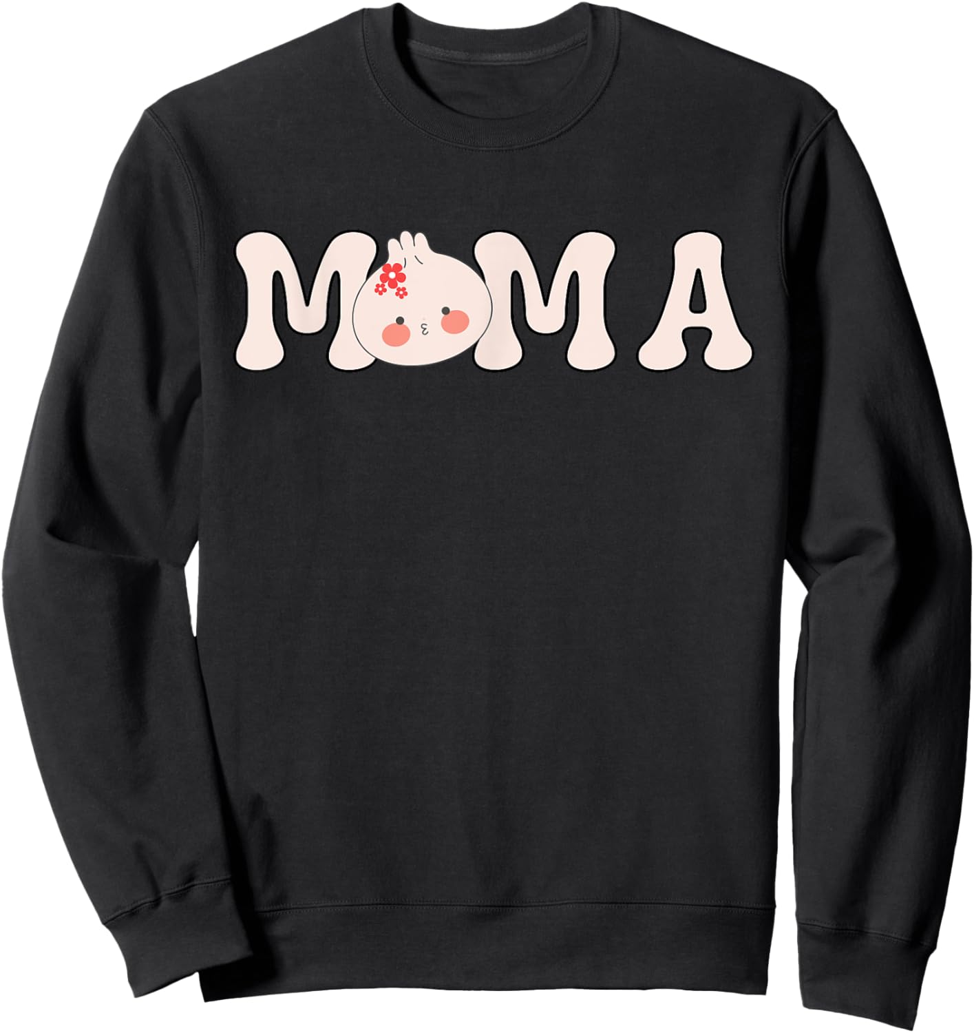 Mama Of The Dumpling First Birthday Baby Matching Top Sweatshirt - Sweatshirt | Black
