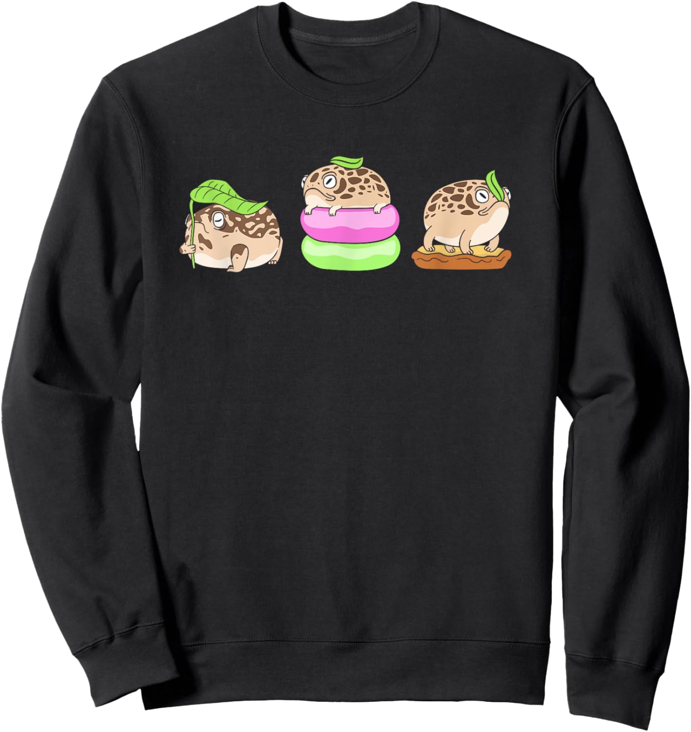 Cute Desert Rain Frog Lover Three Frogs Sweatshirt - Sweatshirt | Black