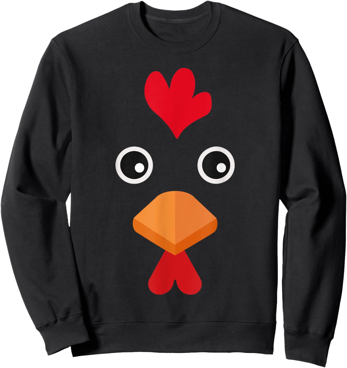 Chicken Halloween Costume Toddler Girls Kids Chicken Face Sweatshirt - Sweatshirt | Black