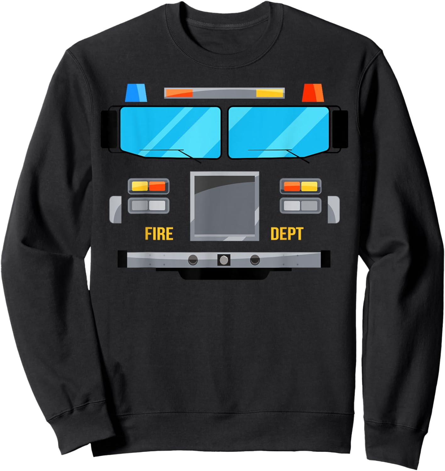 Red Fire Truck DIY Costume Cosplay Happy Halloween Kids Boys Sweatshirt - Sweatshirt | Black