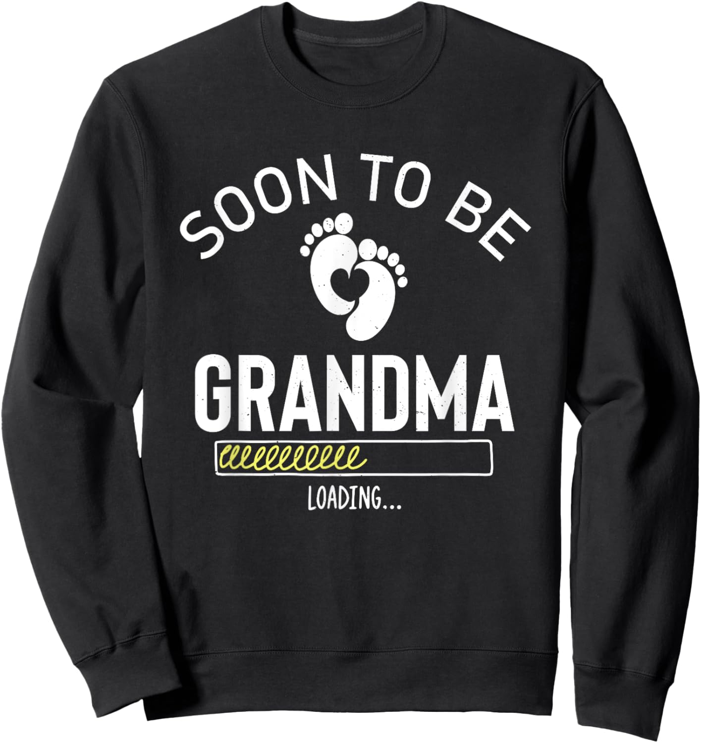 Soon To Be Grandma 2025 Loading Promoted To Grandma Est 2025 Sweatshirt - Sweatshirt | Black