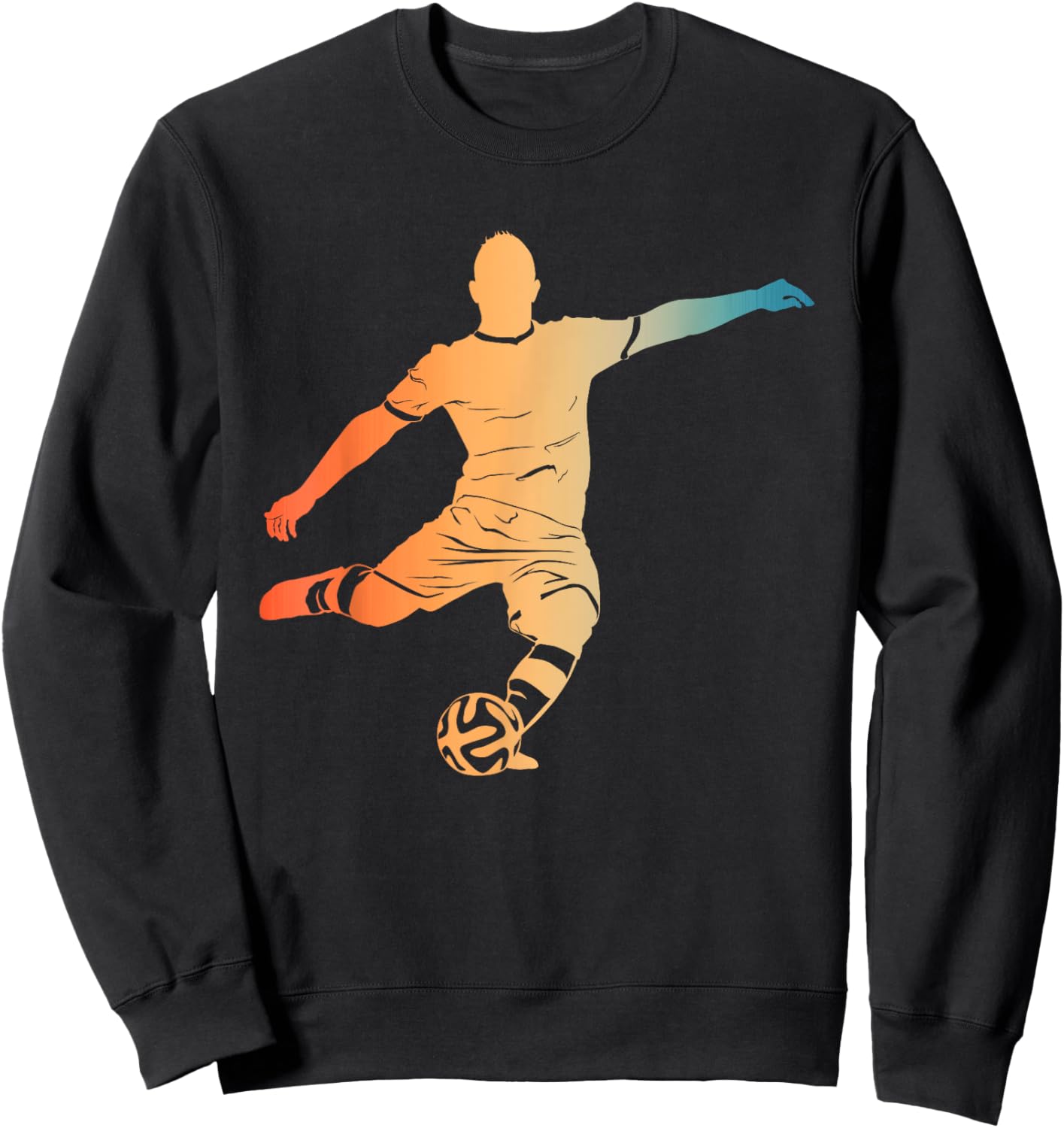 Silhouette Soccer Player Goalkeeper Lover Soccer Boy Sweatshirt - Sweatshirt | Black