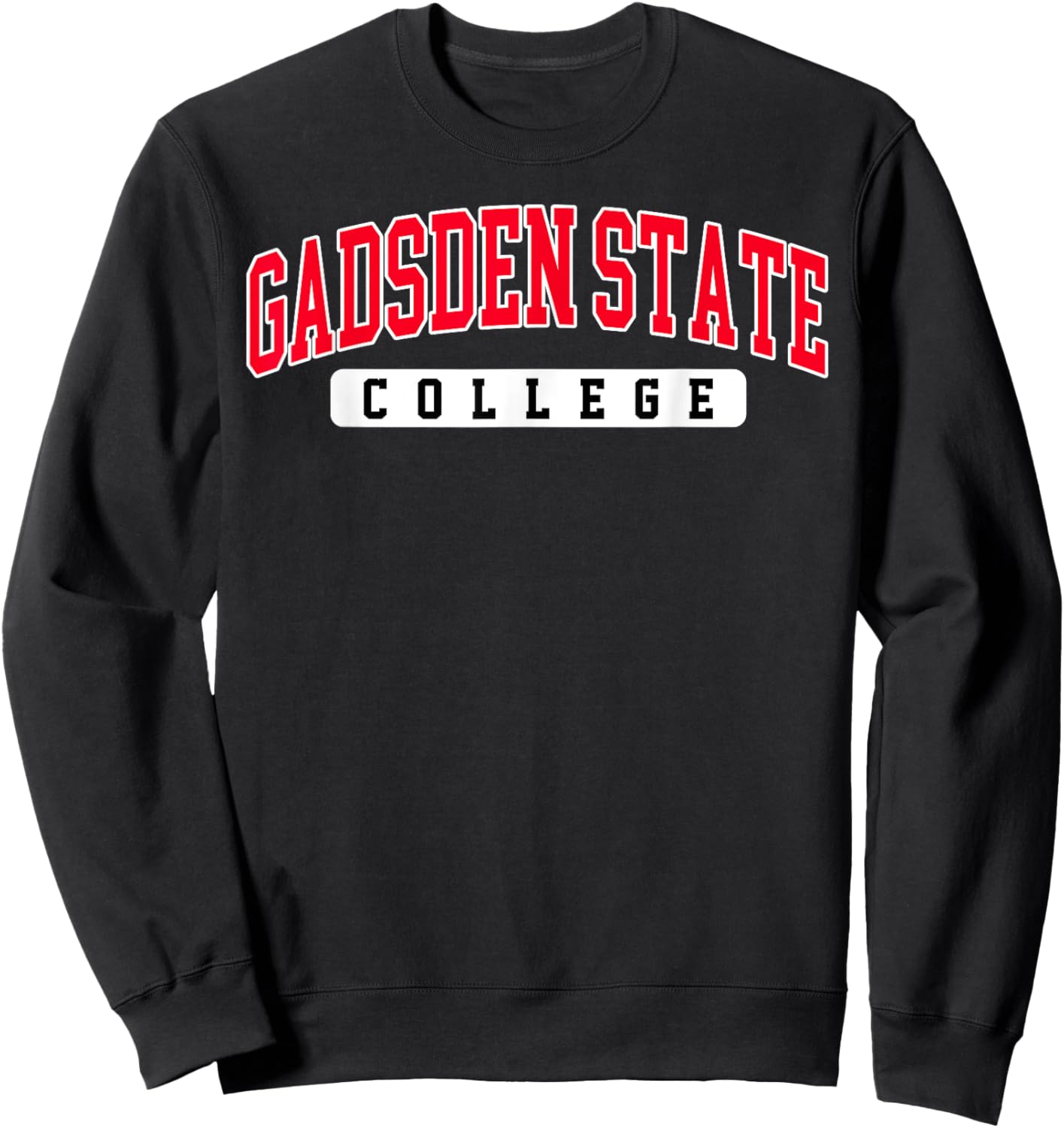Gadsden State Community College Arch Vintage Sports Design Sweatshirt - Sweatshirt | Black