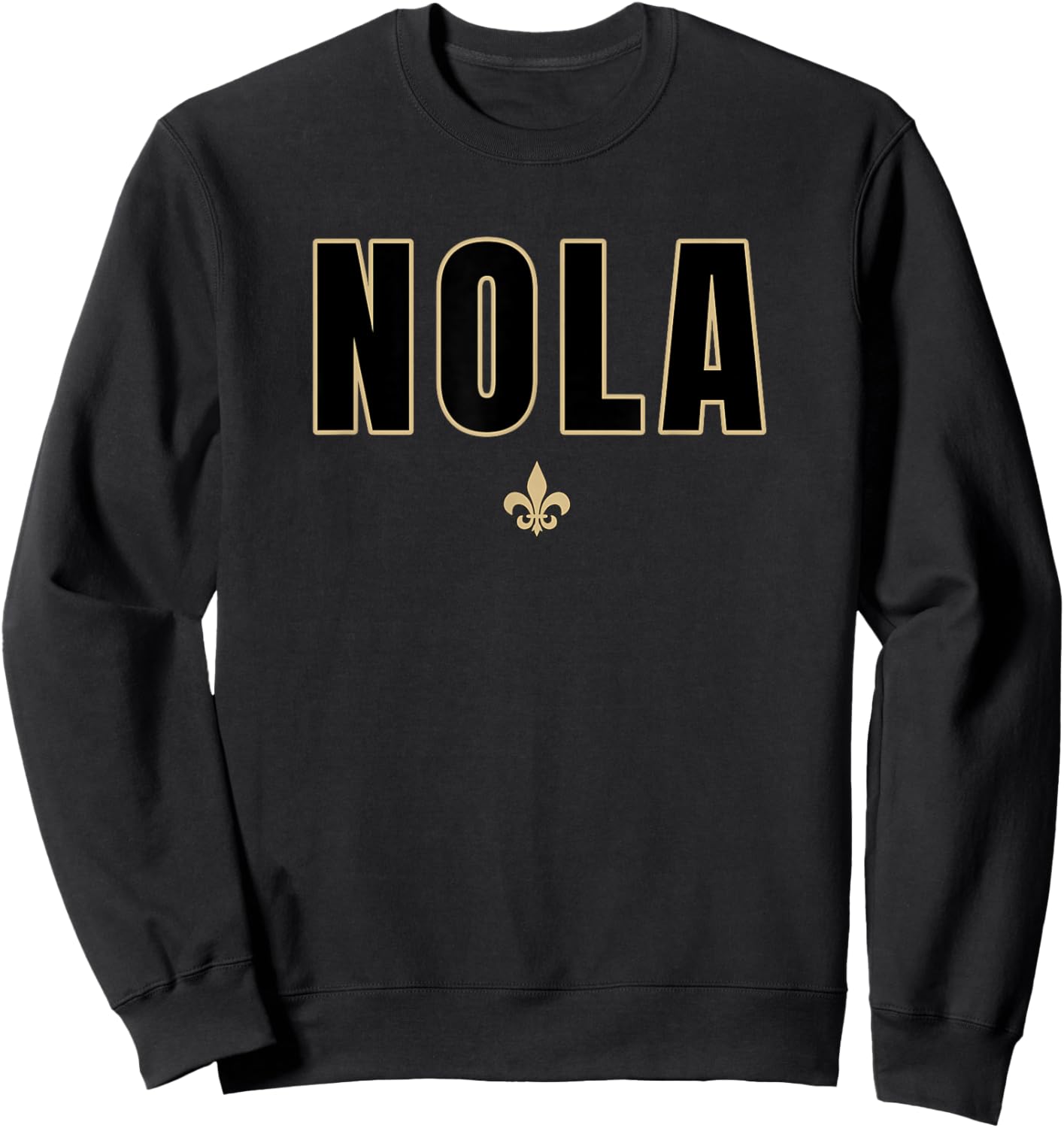 NOLA Apparel for Locals or Tourist that Love City Classic Fit Black Polycotton Sweatshirt - Sweatshirt | Black