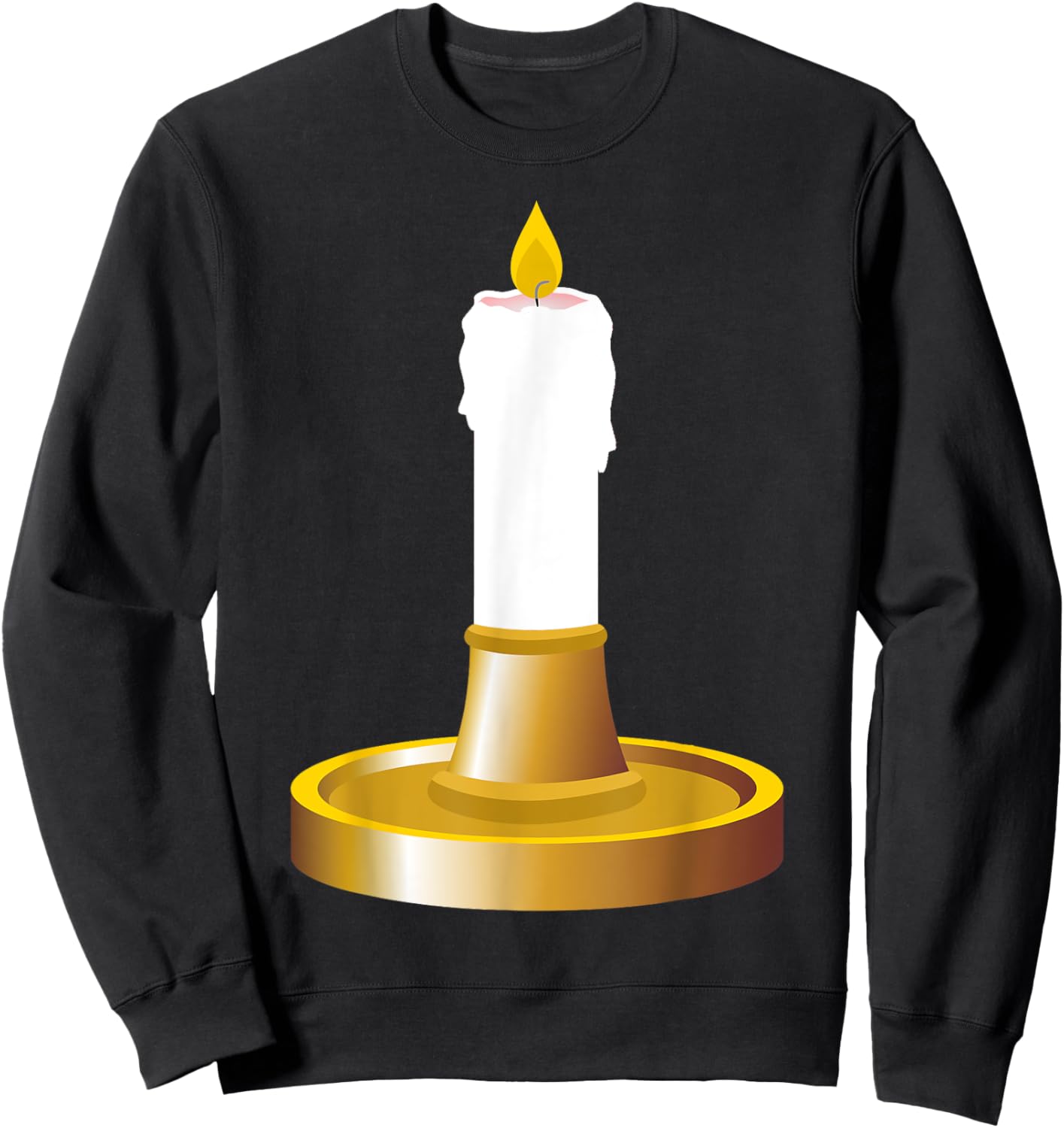 Candlestick Costume Men Women Kids Black Cartoon Cosplay Halloween Sweatshirt - Sweatshirt | Black