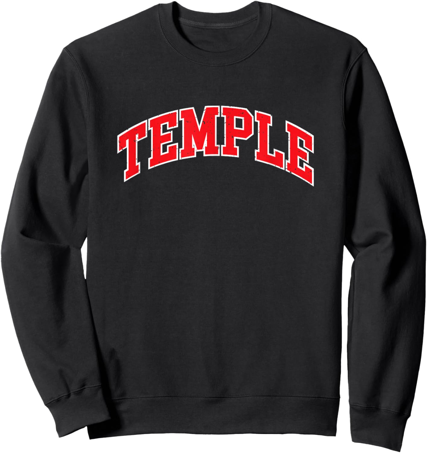 Temple TX Red Vintage or Women Sweatshirt - Sweatshirt | Black