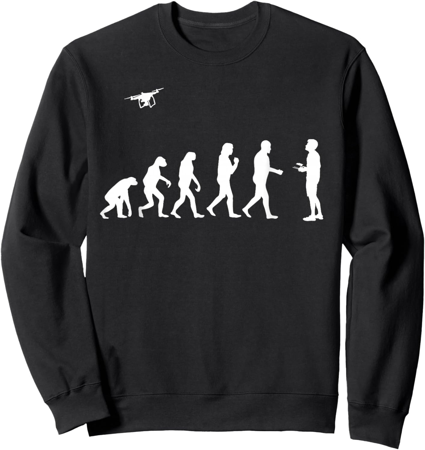 Drone Pilot Art Women Drone Enthusiast Drone Lover Sweatshirt - Sweatshirt | Black