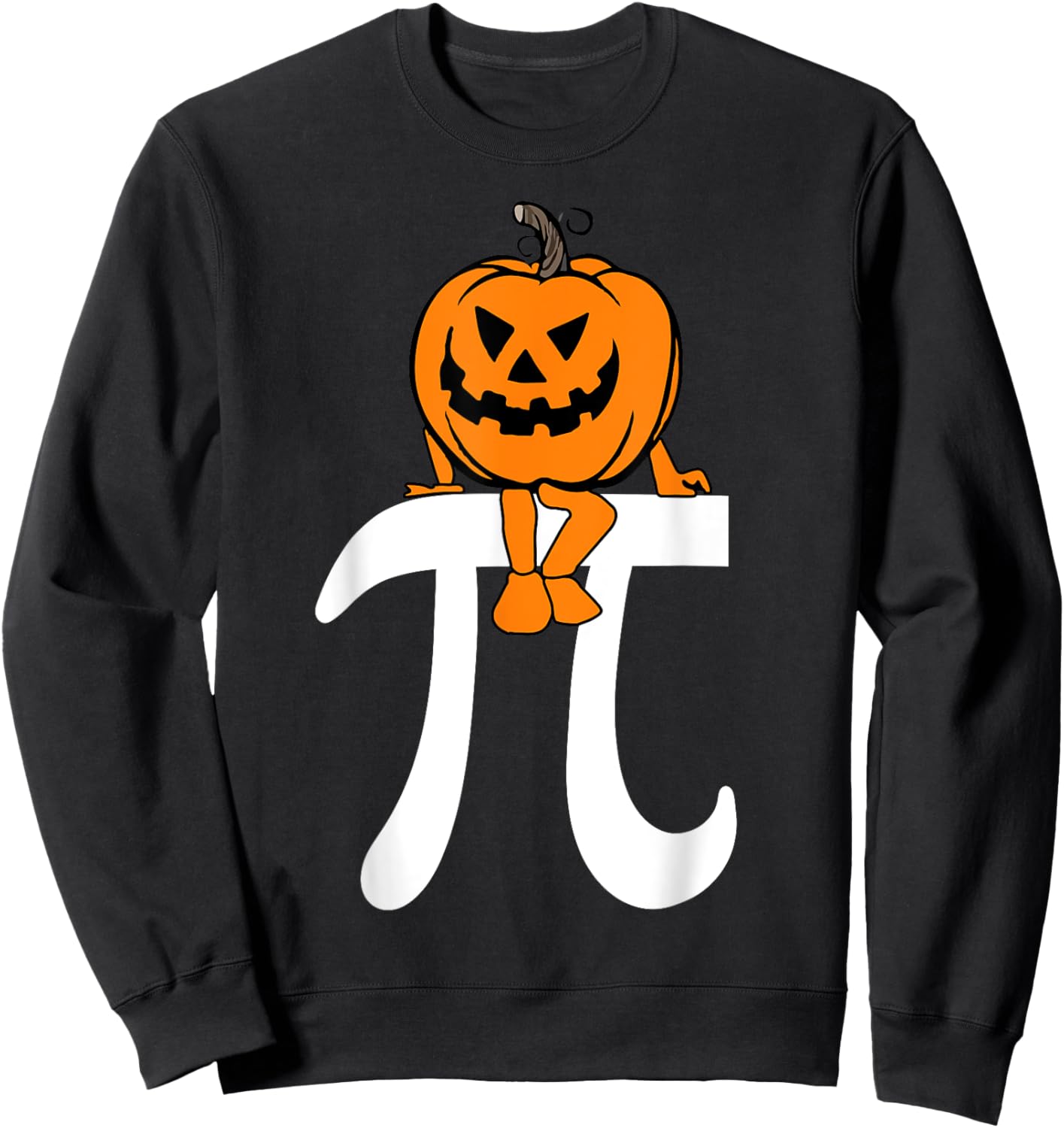 Pumpkin Pie Math Funny Halloween Thanksgiving Pi Day Kids Sweatshirt - Sweatshirt | Black
