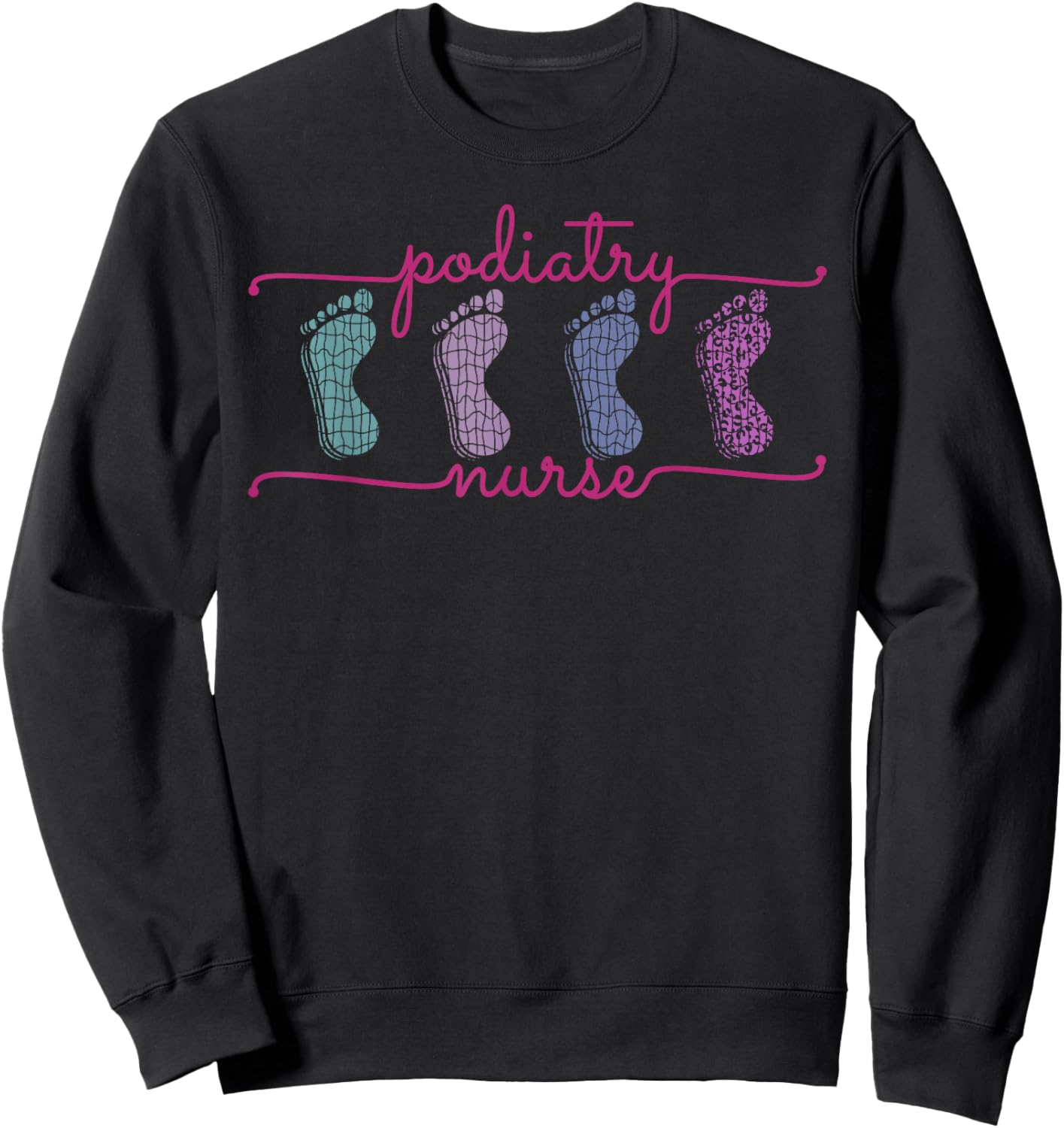 Podiatry Nurse Staff Crews Medical Assistant Podiatrist Sweatshirt - Sweatshirt | Black