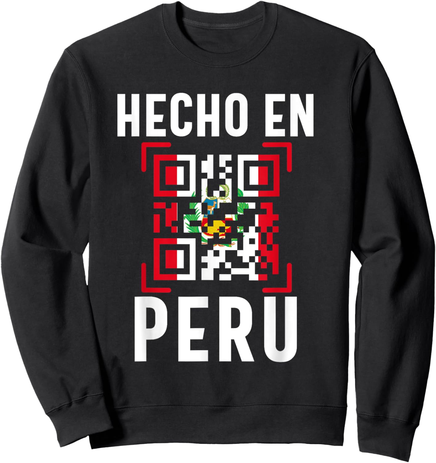 Peruvian Flag Camiseta Peruana Pride Peru Hombre Mujer Sweatshirt - Sweatshirt | Black