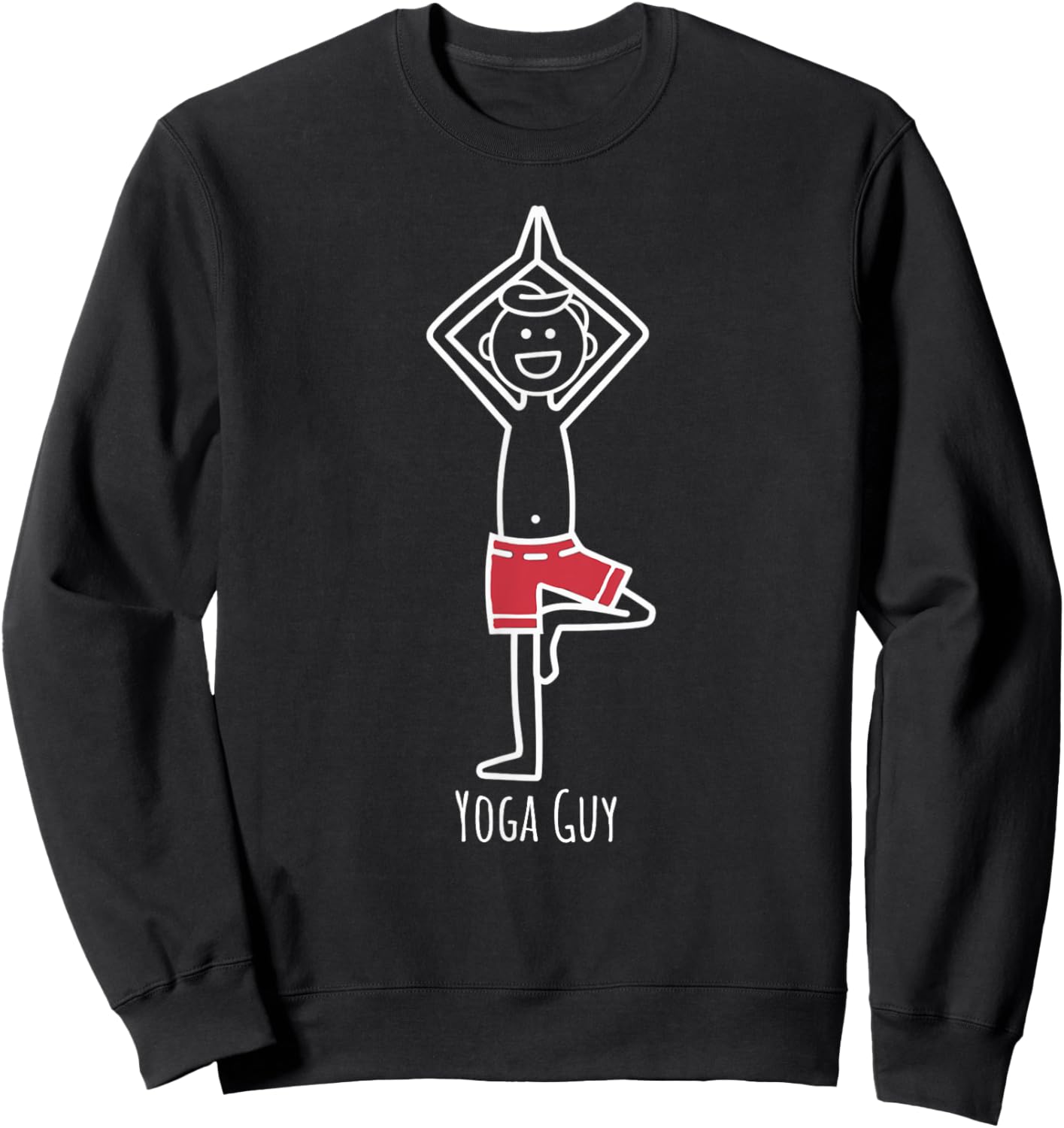 Yoga Guy Namaste meditation clothing Funny Yoga Sweatshirt - Sweatshirt | Black