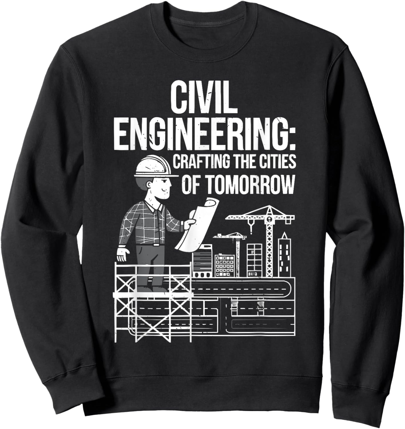 Civil Engineer Engineering Job Bridge Profession Sweatshirt - Sweatshirt | Black