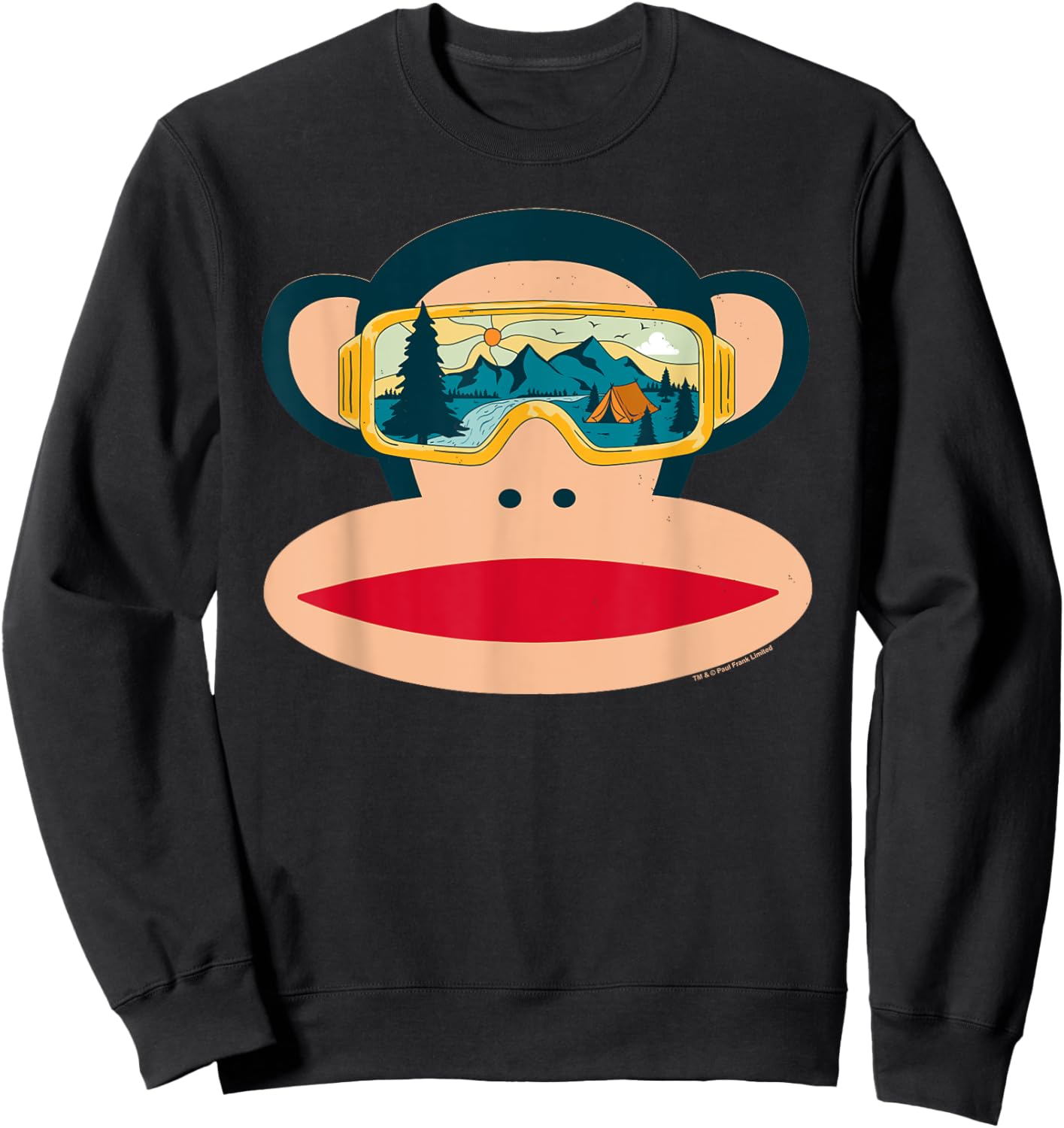 Paul Frank Julius The Monkey In Nature Goggles Sweatshirt - Sweatshirt | Black