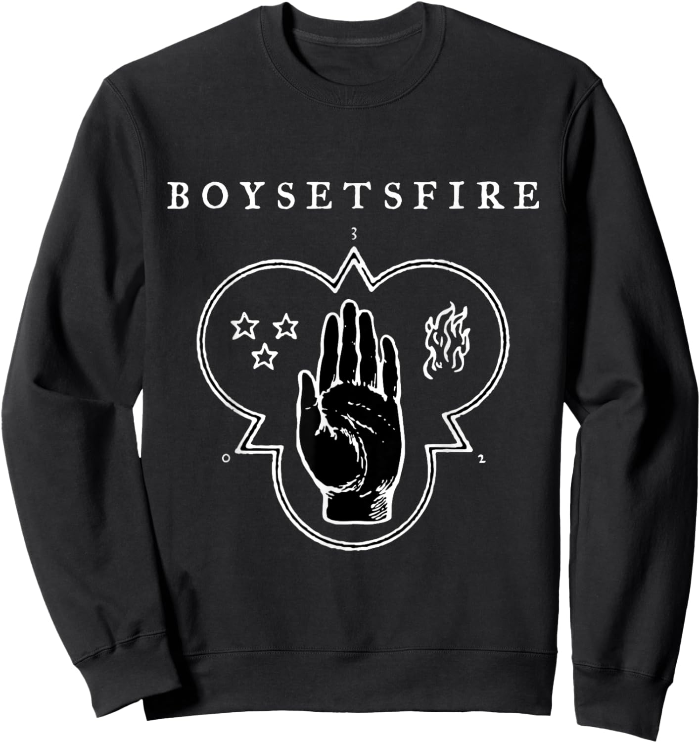 Boysetsfire Adults & Kids Band , Black, Small, Short Sleeve, Cotton Blend, , Modern Band Sweatshirt - Sweatshirt | Black