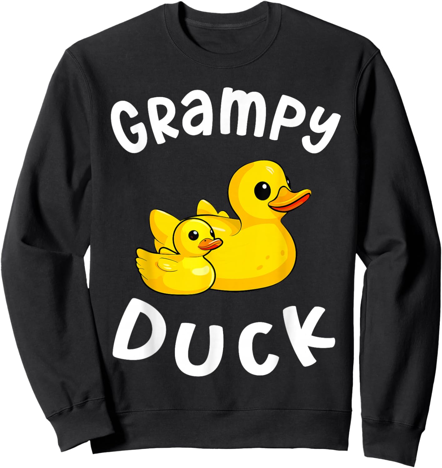 Grampy Duck Birthday Rubber Duck Kids Family Matching Sweatshirt - Sweatshirt | Black