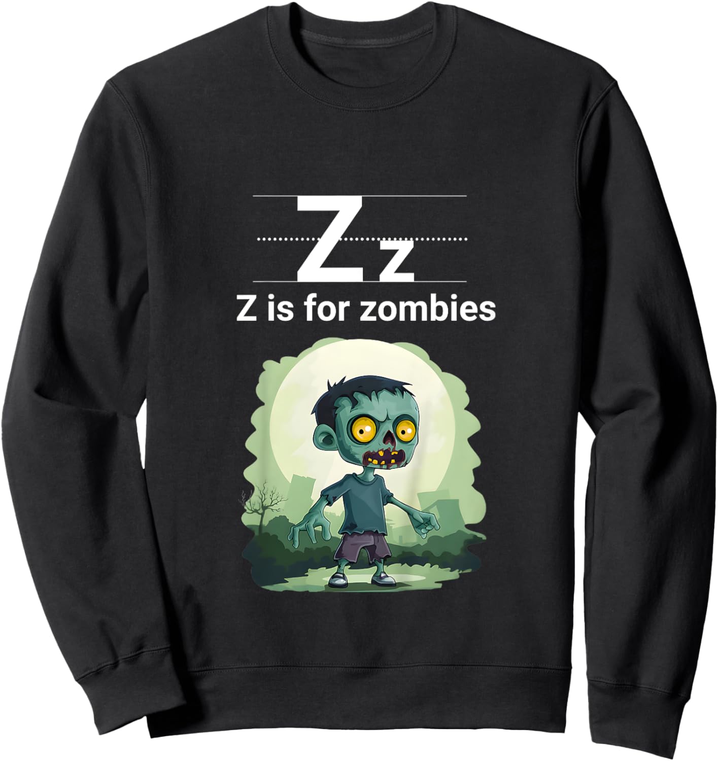 Kids Halloween Zombie Z is for Zombies for Kids Sweatshirt - Sweatshirt | Black