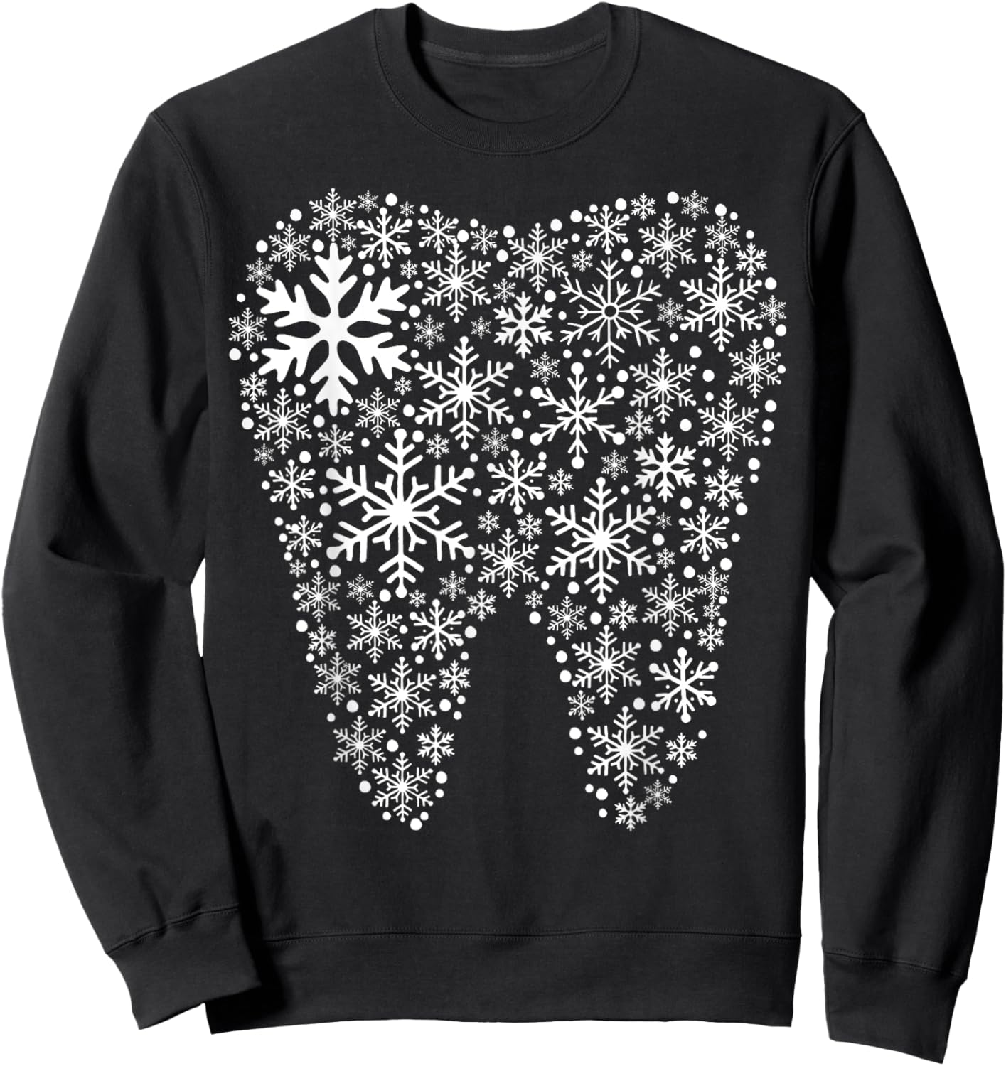 Dental Squad Christmas Snowflake Tooth Dental Assistant Sweatshirt - Sweatshirt | Black