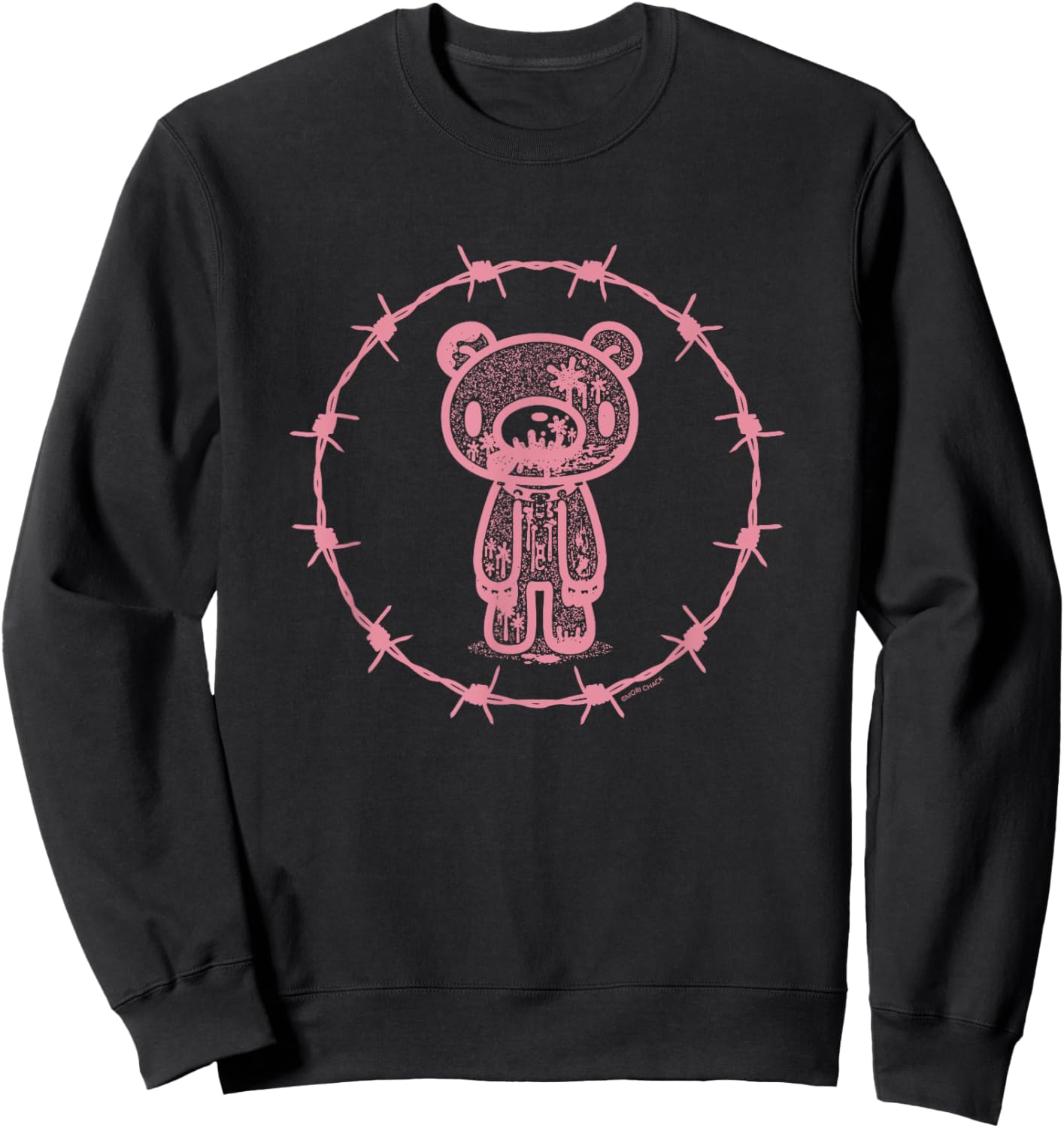 Gloomy Bear The Naughty Grizzly Barbed Wire Circle Halloween Sweatshirt - Sweatshirt | Black