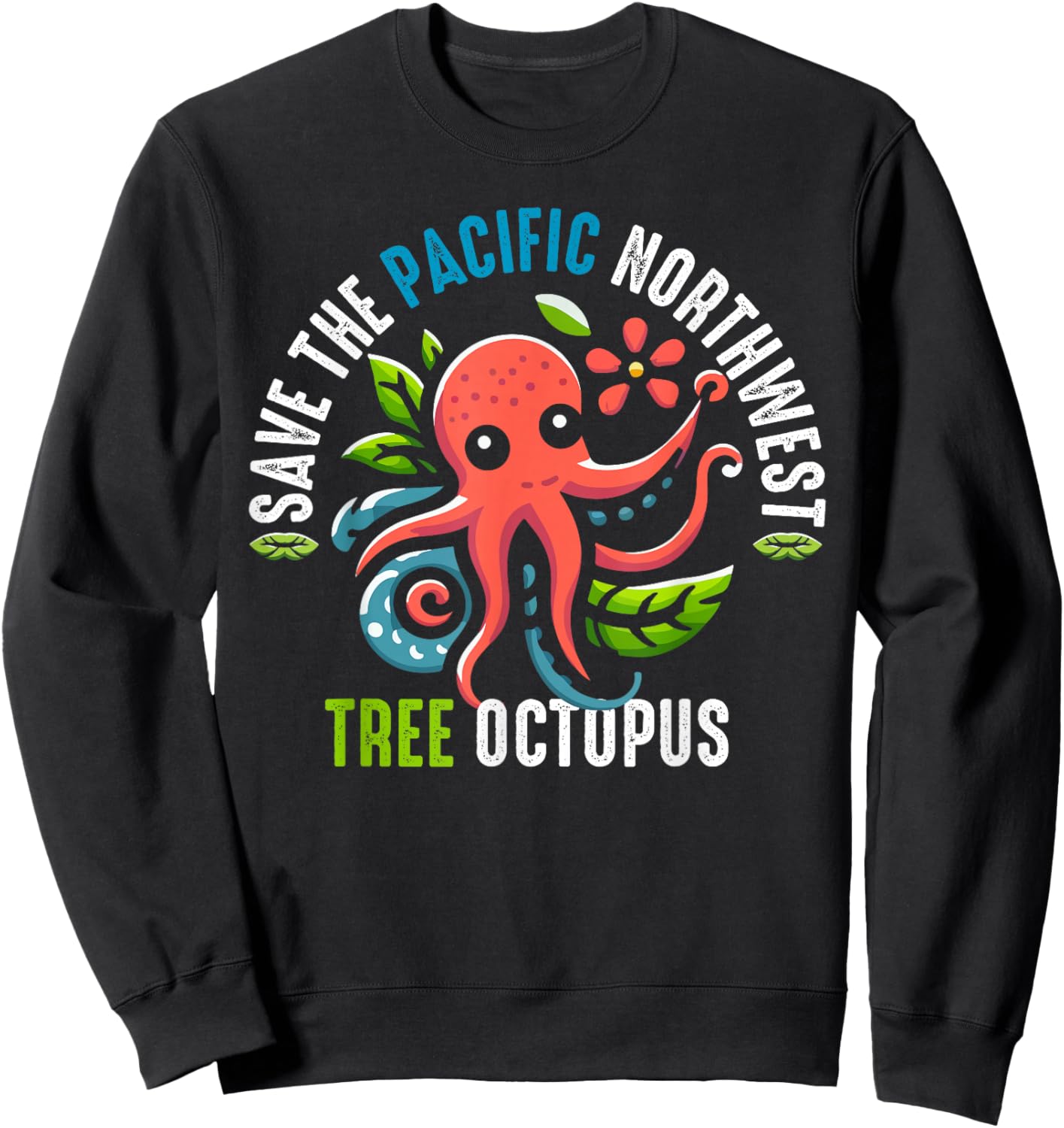 The Pacific Northwest Tree Octopus Sweatshirt - Sweatshirt | Black