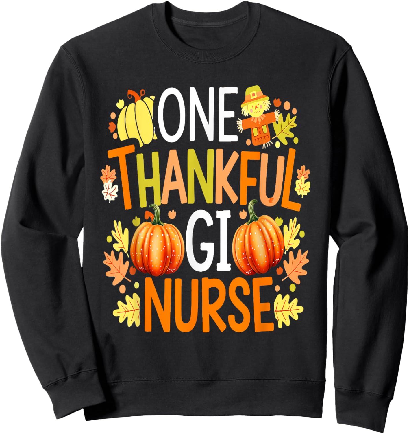 Gastro One Thankful Gastroenterology Gi Nurse Thanksgiving Sweatshirt - Sweatshirt | Black