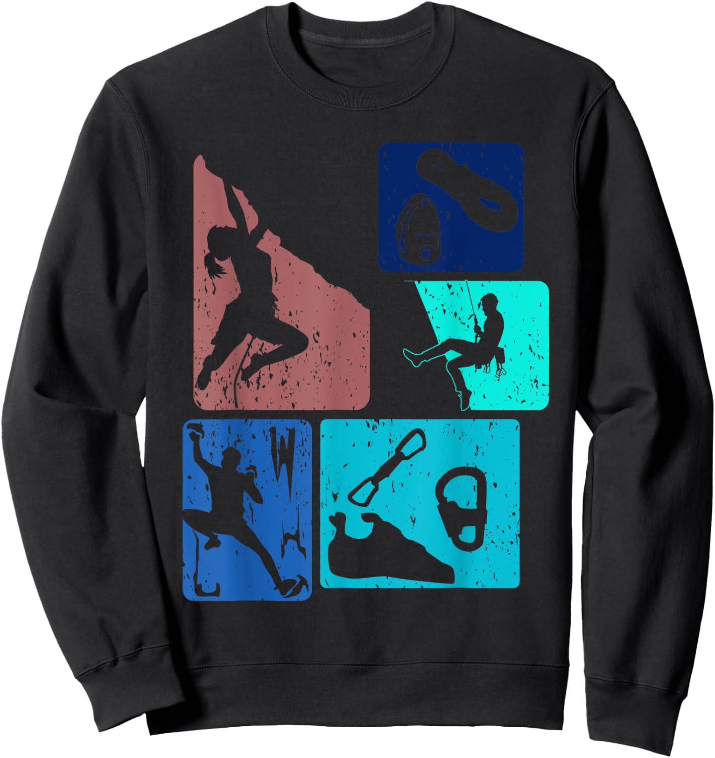 Funny Rock Climbing Bouldering Enthusiasts Men Women Kids Sweatshirt - Sweatshirt | Black