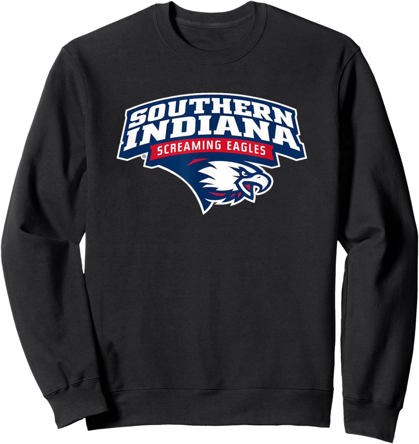 University of Southern Indiana USI Eagles Stacked Sweatshirt - Sweatshirt | Black