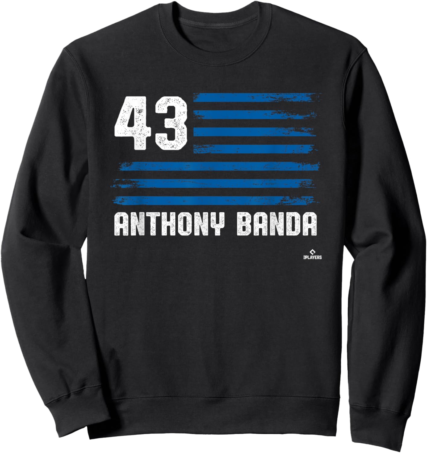 Flag Stripes Anthony Banda Los Angeles Baseball MLBPA Sweatshirt - Sweatshirt | Black