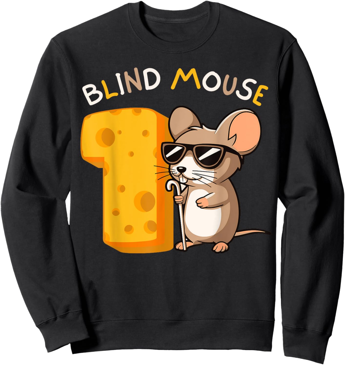 Matching Family & Friends Blind Mouse 1 Last Minute Costume Sweatshirt - Sweatshirt | Black