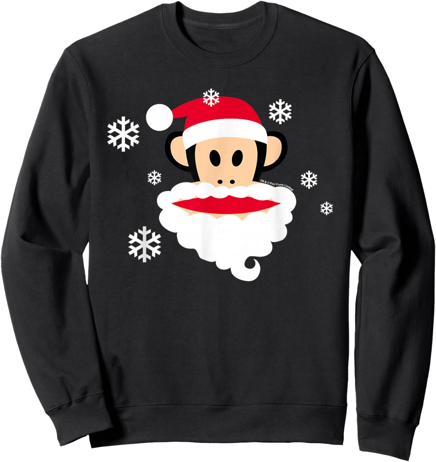 Paul Frank Santa Claus Julius Monkey Christmas Sweatshirt - Sweatshirt | Black