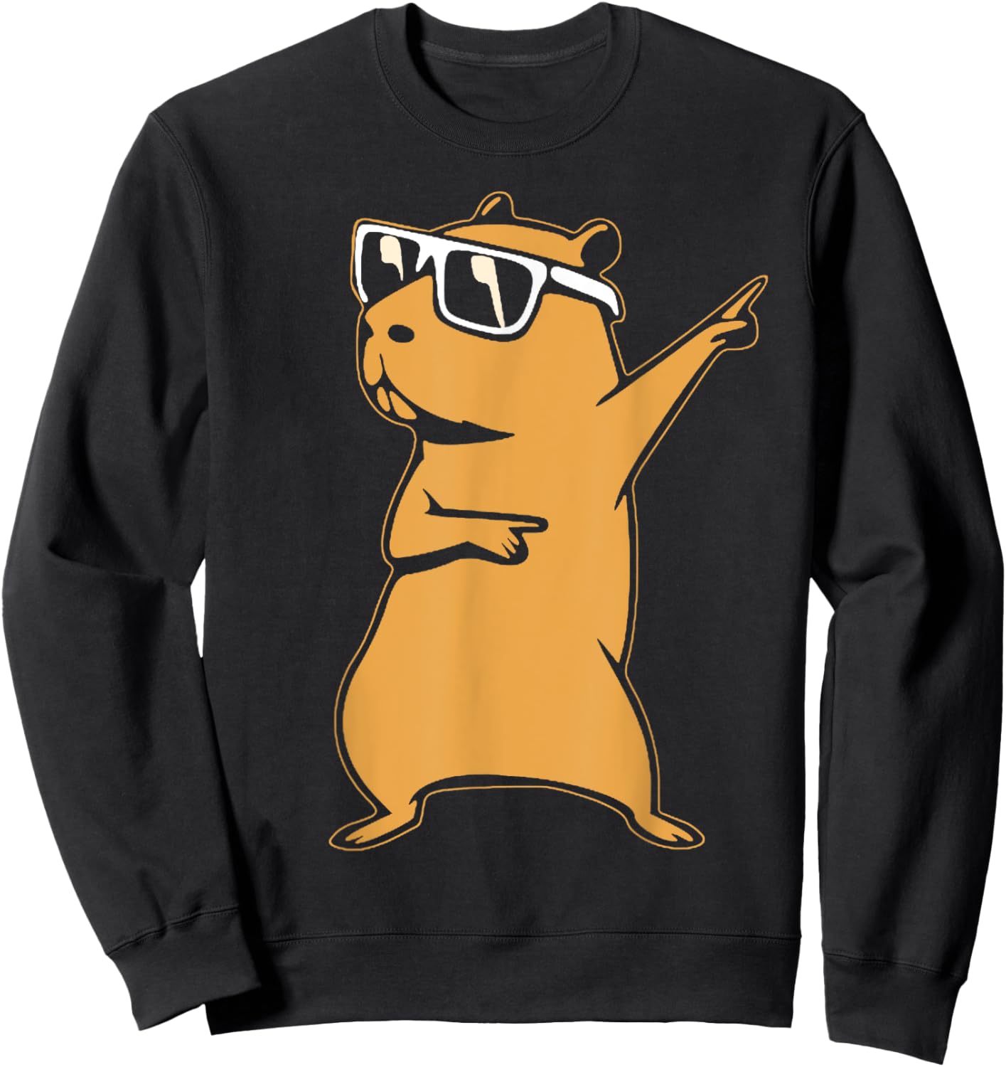Funny Capybara Dance Challenge Dancing Capy Women Men Kids Sweatshirt - Sweatshirt | Black