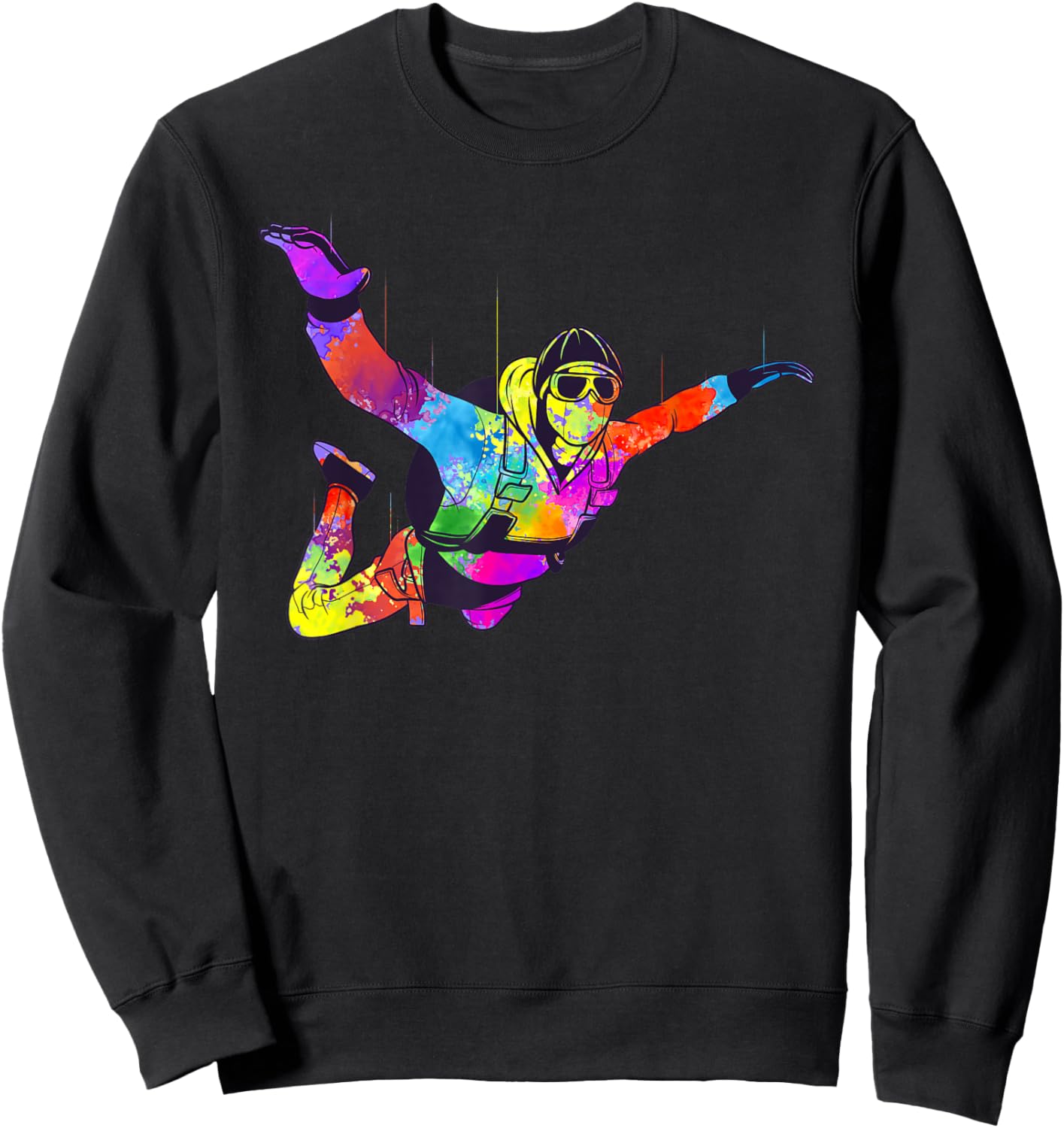 Cool Skydiving Art Women Indoor Skydive Sky Diving Sweatshirt - Sweatshirt | Black
