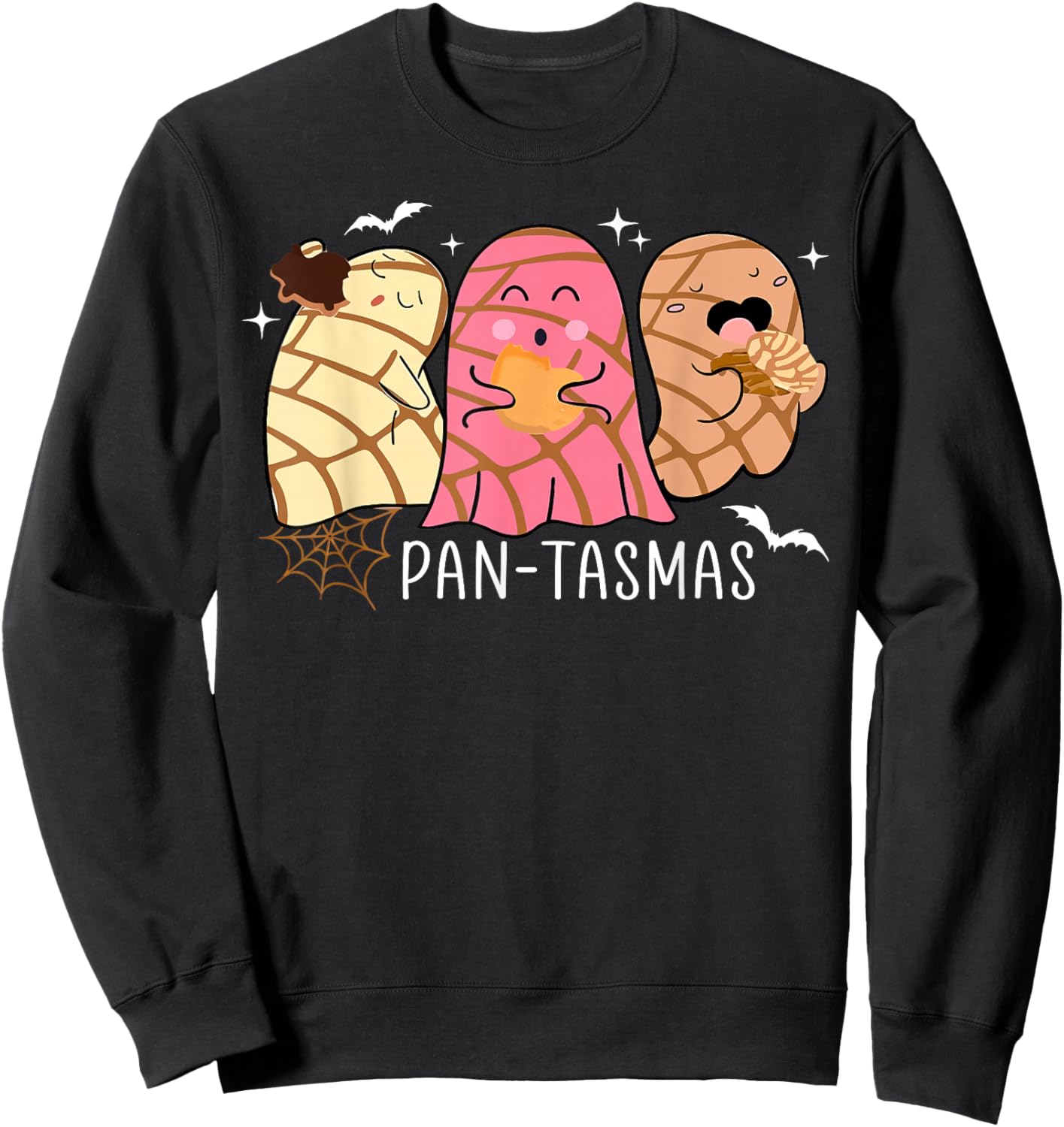 Pantasmas Ghost Funny Spooky Conchas Mexican Ghost Halloween Sweatshirt - Sweatshirt | Black