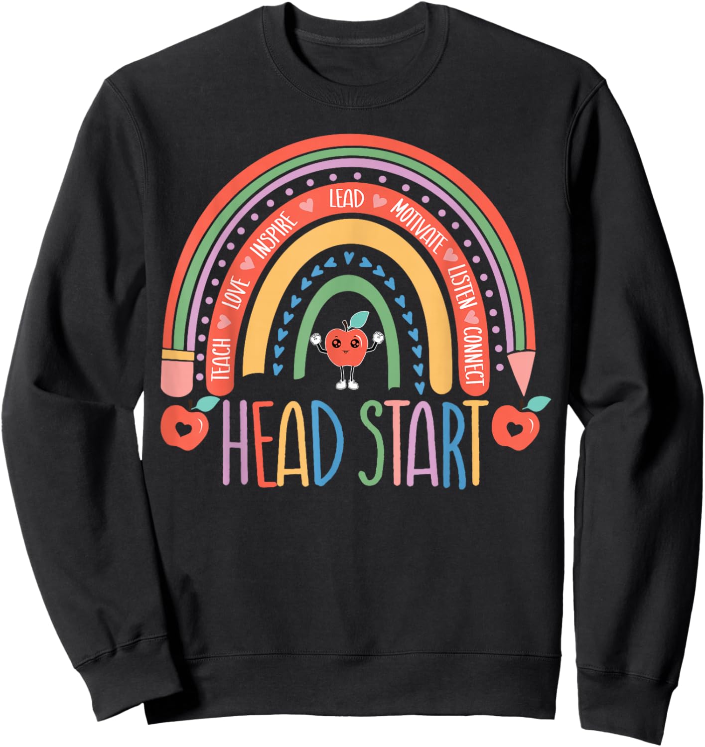 Head Start Rainbow - Back to School - Headstart Teacher Sweatshirt - Sweatshirt | Black