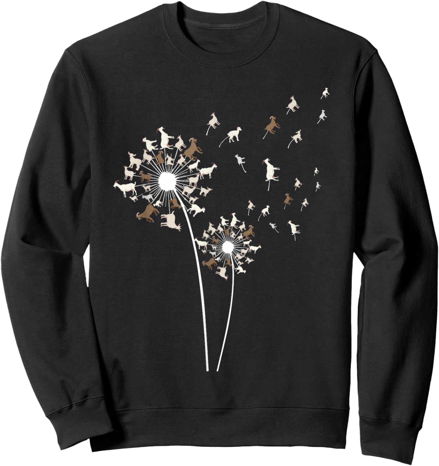 Cute Goat Design Women Farmer Domestic Goat Lovers Sweatshirt - Sweatshirt | Black