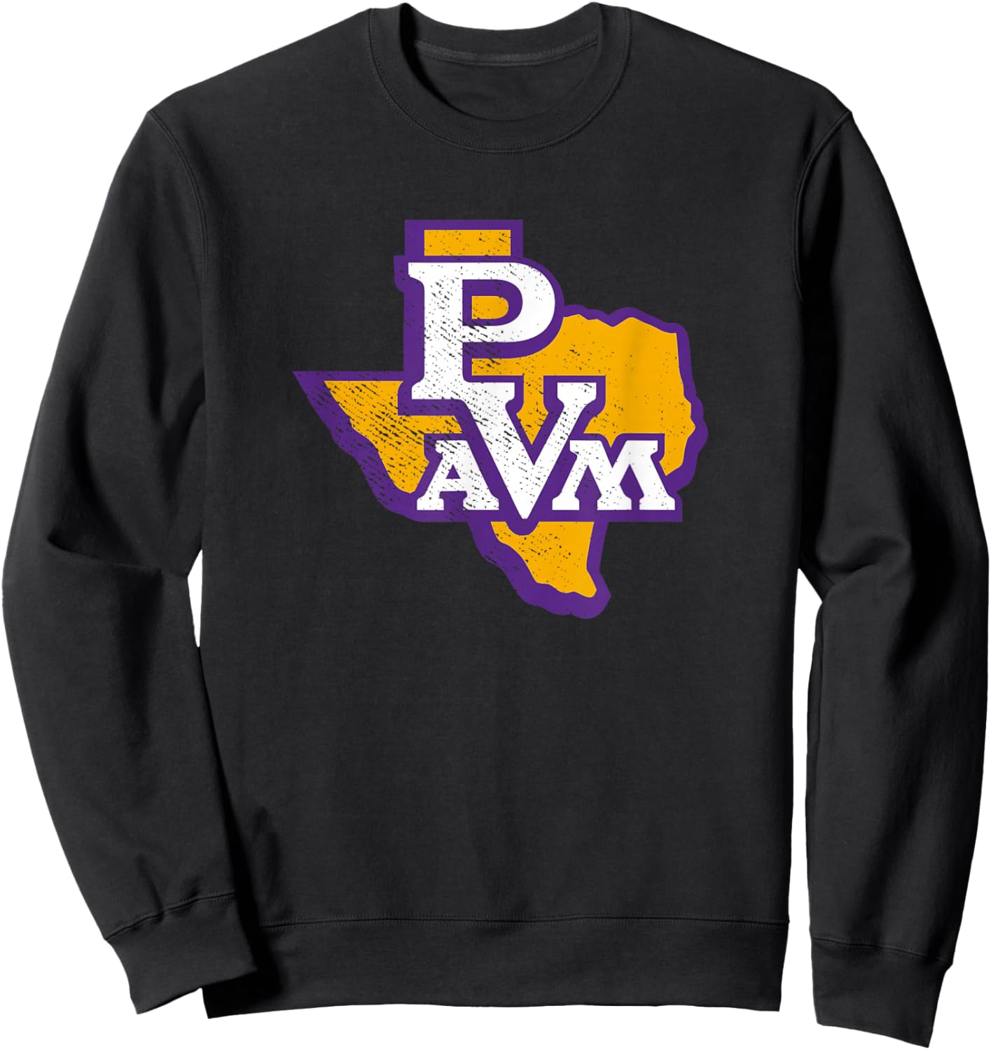 Prairie View A&M University Panthers State Shape Sweatshirt - Sweatshirt | Black