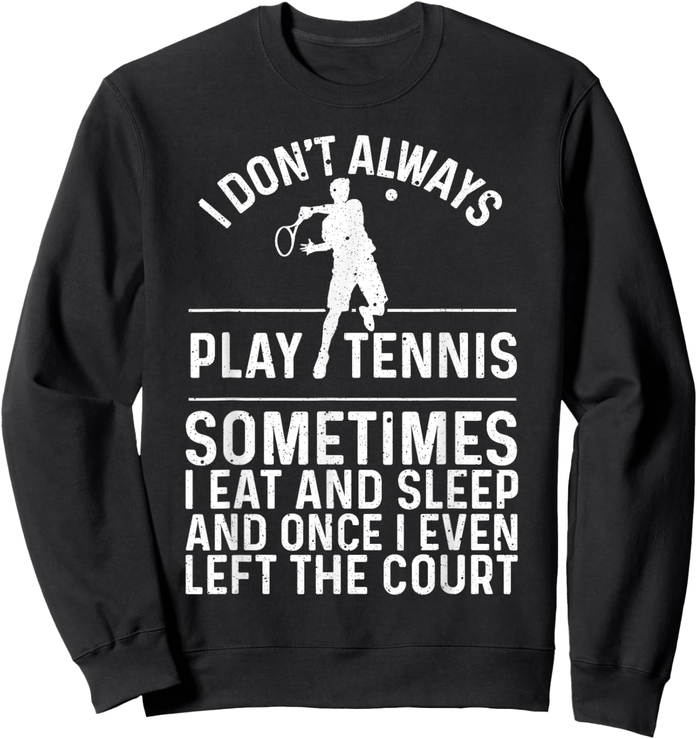 Cute Tennis Art Women Tennis Novelty Tennis Player Sweatshirt - Sweatshirt | Black