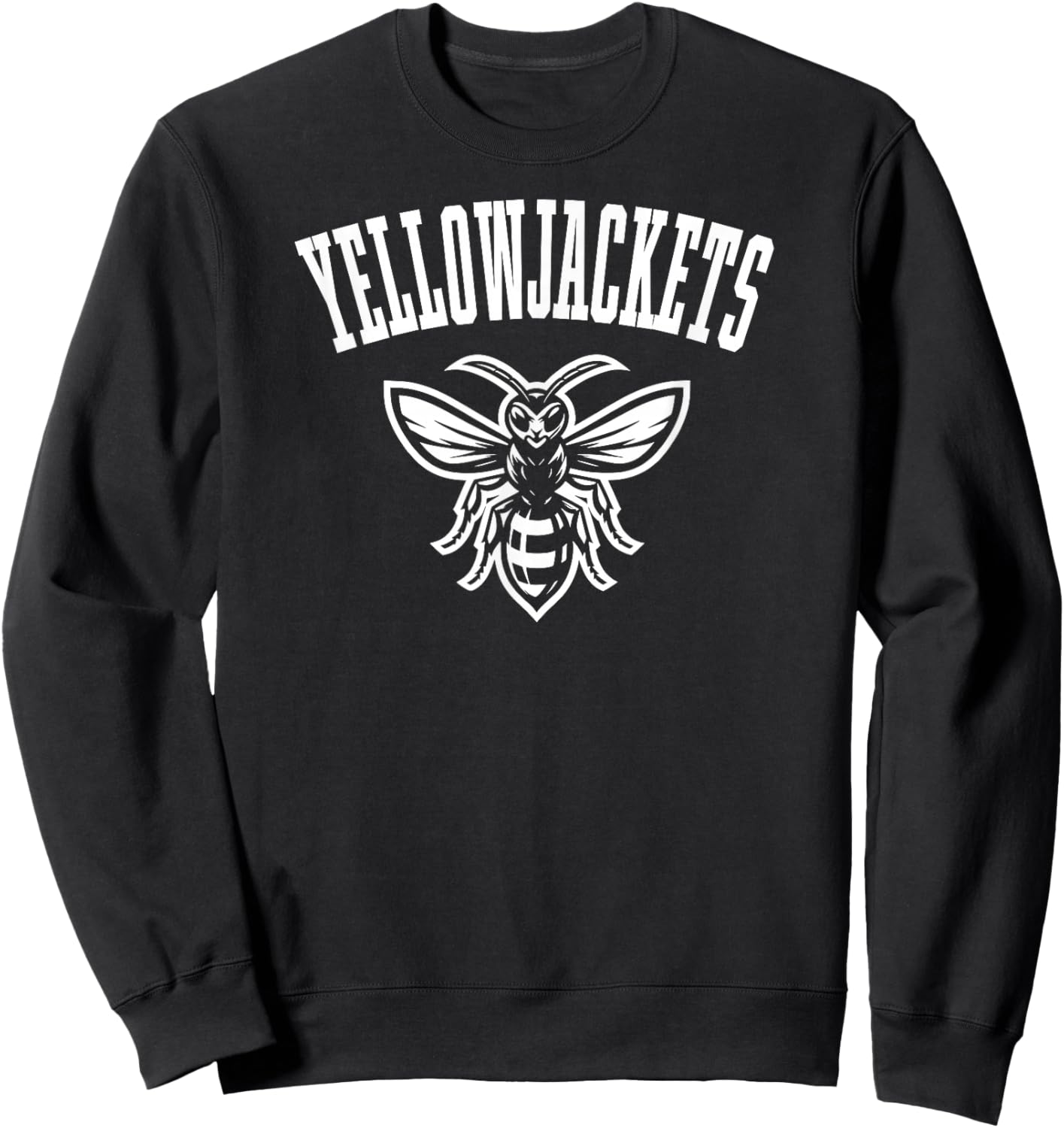 Yellowjackets Mascot for Players and Fans White Print Sweatshirt - Sweatshirt | Black